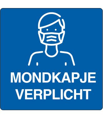 "Mondkapje verplicht"-sticker (Maxi-Loka Premium)