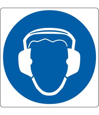 Vloerpictogram “gehoorbescherming verplicht”