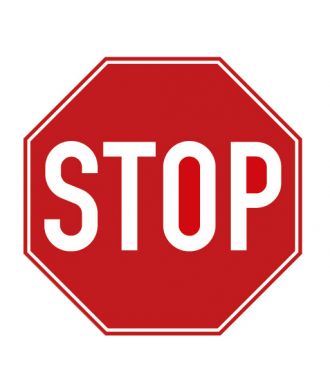 Premark thermoplastische markering, “stop”-bord